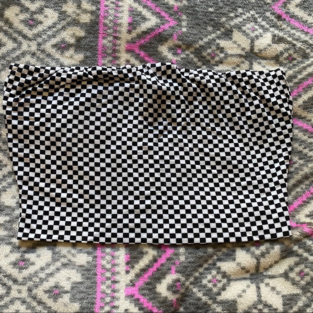Checkered tube top